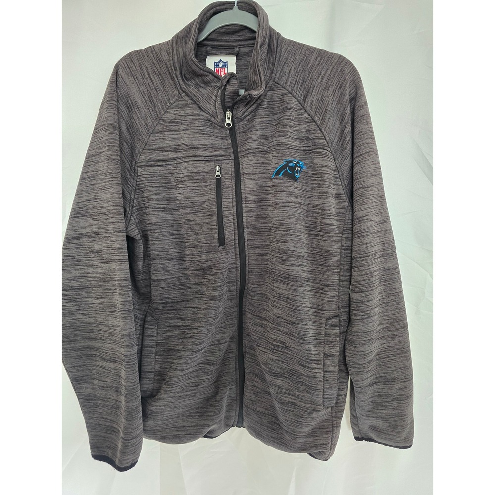 NFL Carolina Panthers Heathered Gray Full‎ Zip Jacket Men's XL